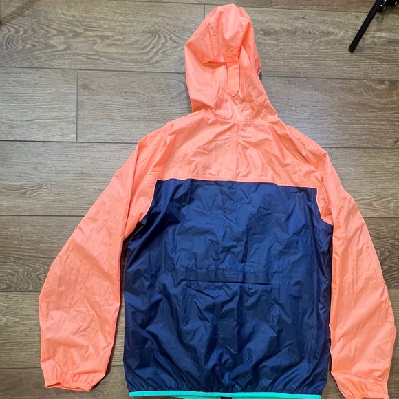 Lands End Kids Packable Rain Jacket, Lightweight, Colorblock, XL, Spring, Hood - Picture 13 of 15